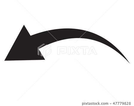 black arrow icon on white background. flat style.  47779828