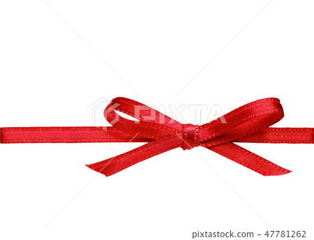 Red silk ribbon bow 47781262