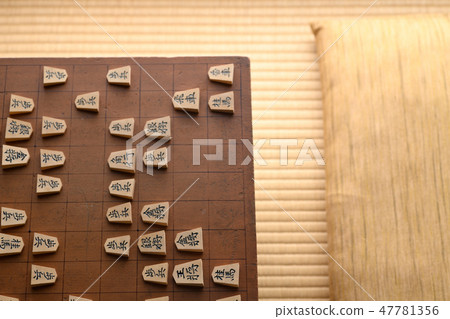 Shogi old shogi board and shogi piece 47781356