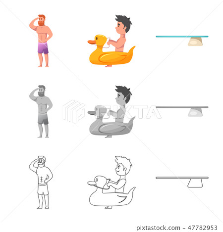 Isolated object of pool and swimming symbol. Collection of pool and activity stock symbol for web. Isolated object of pool and swimming symbol. Collection of pool and activity stock symbol for web. 47782953