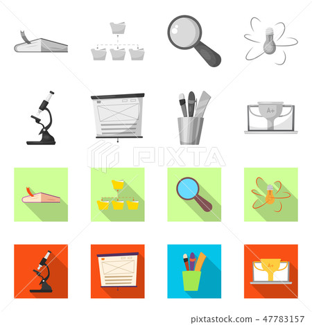 Isolated object of education and learning logo. Collection of education and school stock vector 47783157