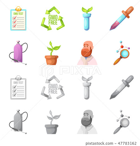 Vector illustration of genetic and plant symbol. Collection of genetic and biotechnology stock Vector illustration of genetic and plant symbol. Collection of genetic and biotechnology stock 47783162