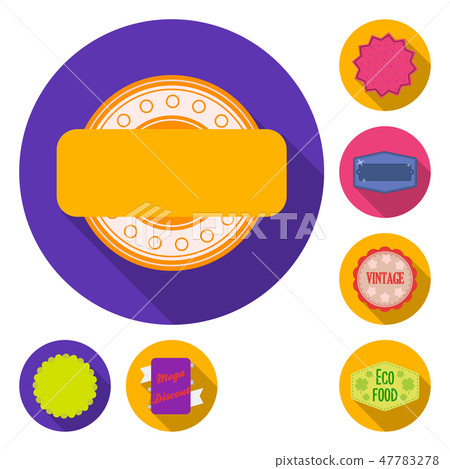 Different label flat icons in set collection... - Stock Illustration ...