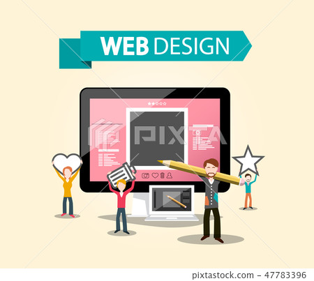 Web Design DTP Concept with Creative Designers Web Design DTP Concept with Creative Designers 47783396