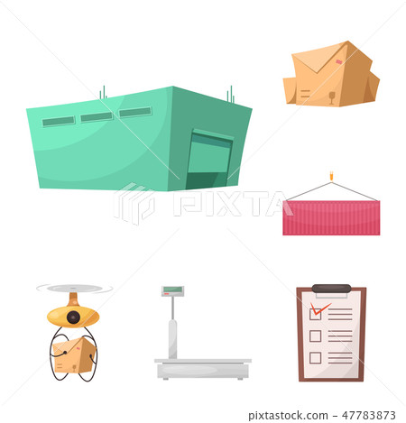 Vector illustration of goods and cargo sign. Collection of goods and warehouse vector icon for stock Vector illustration of goods and cargo sign. Collection of goods and warehouse vector icon for stock 47783873