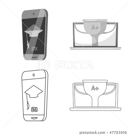 Vector design of education and learning logo. Collection of education and school vector icon for 47783956