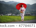 穿著浴衣的女人 47784071