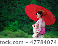 穿著浴衣的女人 47784074