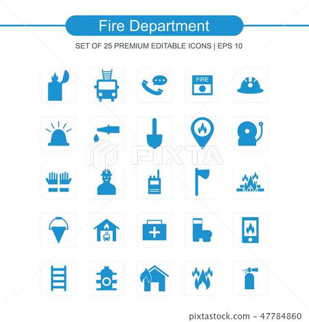 Fire Department icons set Fire Department icons set 47784860