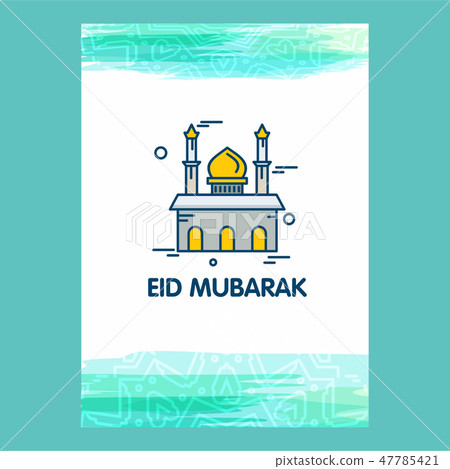 Eid Mubarak Greetings card with Eid Mubarak Greetings card with 47785421