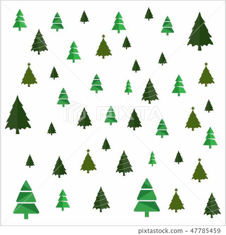 Christmas tree set vector Christmas tree set vector 47785459