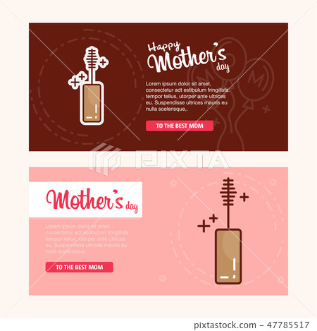 Mother's day card with maskara Mother's day card with maskara 47785517