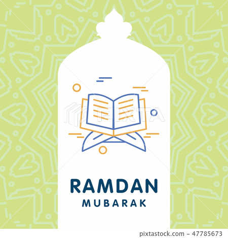 Ramadan Kareem Vector Background. calligraphy 47785673