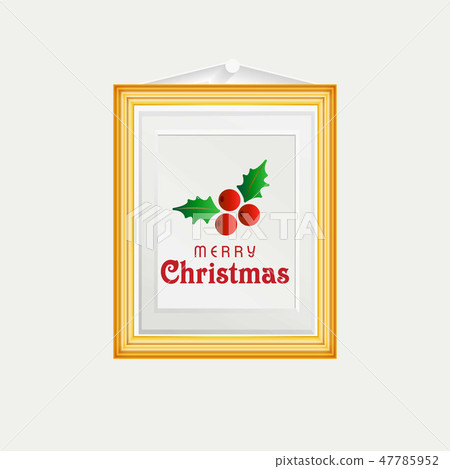 Christmas card with frame 47785952