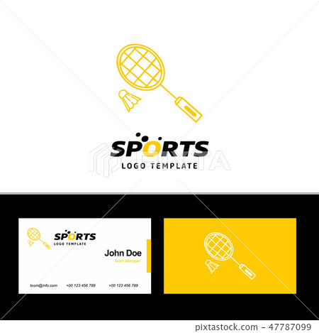 Business card of sports with Business card of sports with 47787099
