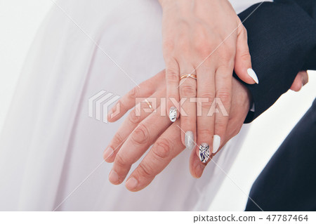 hands close-up: a man holding a woman's hand hands close-up: a man holding a woman's hand 47787464