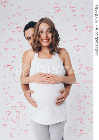 pregnant couple in love. pregnant couple in love. 47787465
