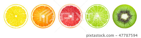 Fruit slices banner 47787594
