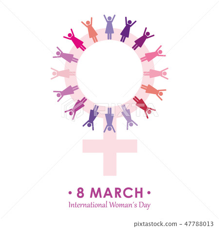 8th march international womans day symbol pictogram 8th march international womans day symbol pictogram 47788013