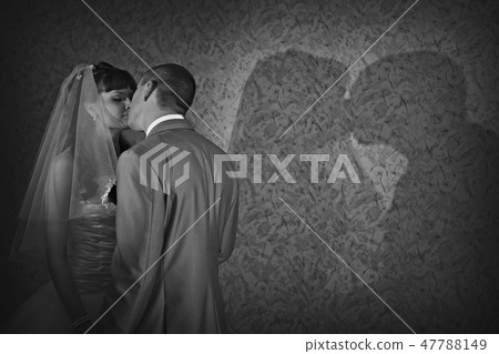 play of light and shadow: bride and groom play of light and shadow: bride and groom 47788149