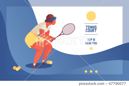 Landing page for tennise court or club Landing page for tennise court or club 47790077