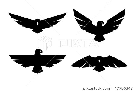 Eagle, a set of monochrome logos. 47790348