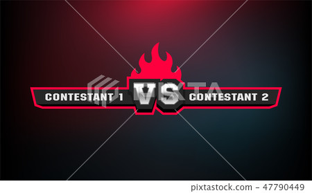Versus Board. V.S. symbol and place for text. Versus Board. V.S. symbol and place for text. 47790449