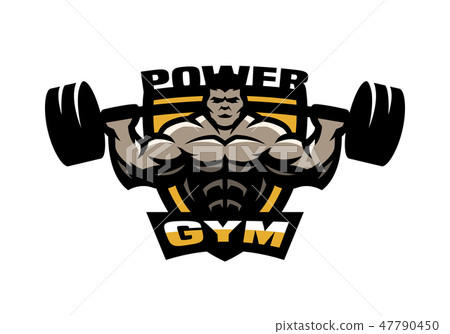 Power gym logo, emblem. Power gym logo, emblem. 47790450