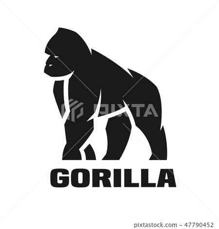 Gorilla monochrome logo. 47790452
