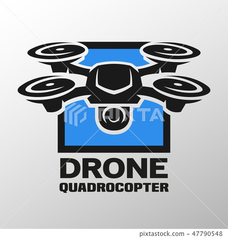 Drone quadrocopter logo. Drone quadrocopter logo. 47790548