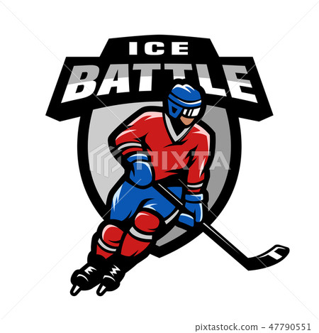 Hockey player, logo, emblem. Hockey player, logo, emblem. 47790551