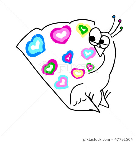 Cartoon vector surprised peacock with heart Cartoon vector surprised peacock with heart 47791504
