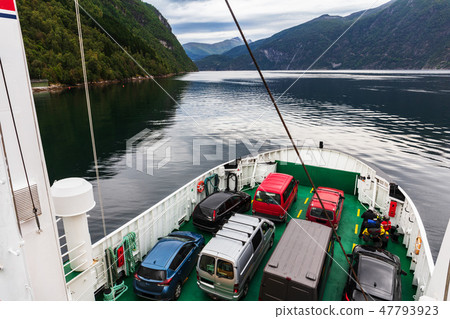 Ferry that transports cars. Norway. Ferry that transports cars. Norway. 47793923