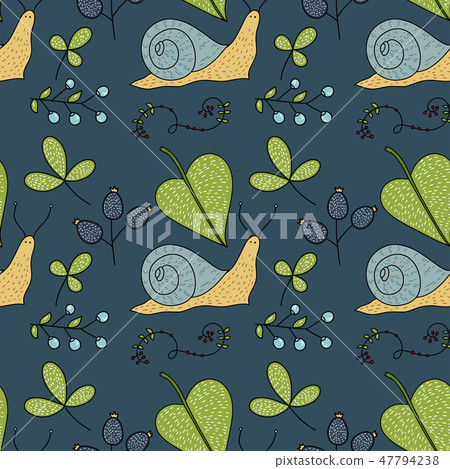 Seamless vector forest pattern. Seamless vector forest pattern. 47794238