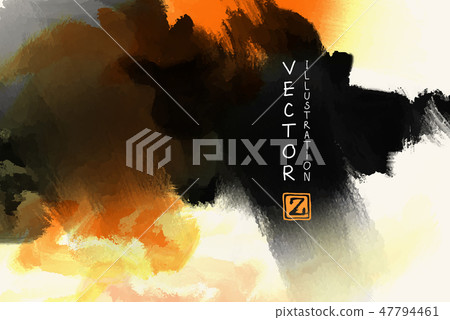 Elegant template design ink brush element 47794461