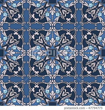 Square composition with golden scrolls and leaves Square composition with golden scrolls and leaves 47794773