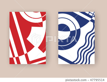 Set of trendy flat geometric vector banners. 47795514
