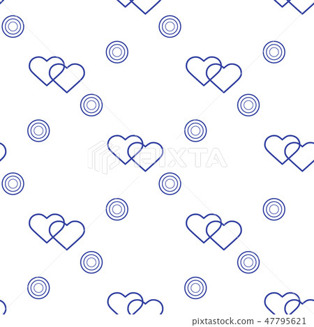 Seamless pattern with hearts Valentine's Day - Stock Illustration ...