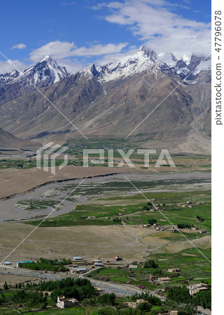 Zanskar valley landscape , Karsha Gonpa  Himalaya 47796078