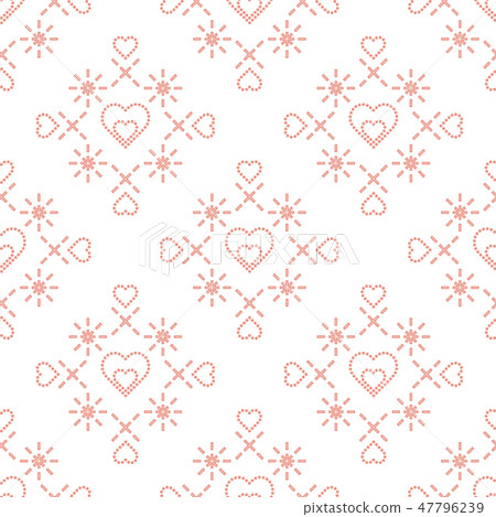 Seamless pattern with hearts Valentine's Day - Stock Illustration ...