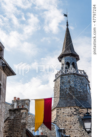Low angle view of old tower in Dinan against sky 47797284