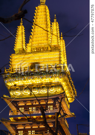 佛教寺廟，靜安寺，佛塔，仏教寺院、静安寺、仏塔、Buddhist temple, 47797876