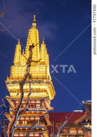 佛教寺廟，靜安寺，佛塔，仏教寺院、静安寺、仏塔、Buddhist temple, 47797880