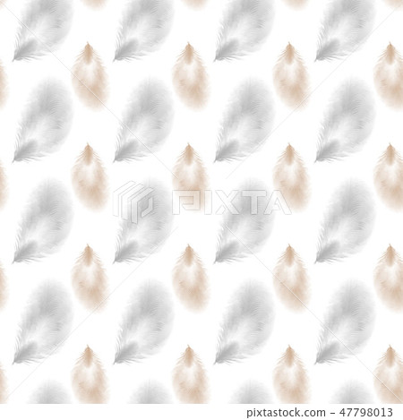 seamless feather pattern. Seamless background with feathers of bird. 47798013