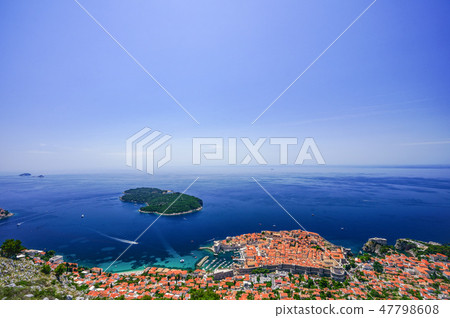 杜布羅夫尼克城市景觀在克羅地亞 杜布羅夫尼克城市景觀在克羅地亞 47798608