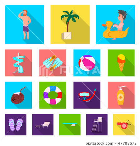 Isolated object of pool and swimming icon. Set of pool and activity vector icon for stock. Isolated object of pool and swimming icon. Set of pool and activity vector icon for stock. 47798672