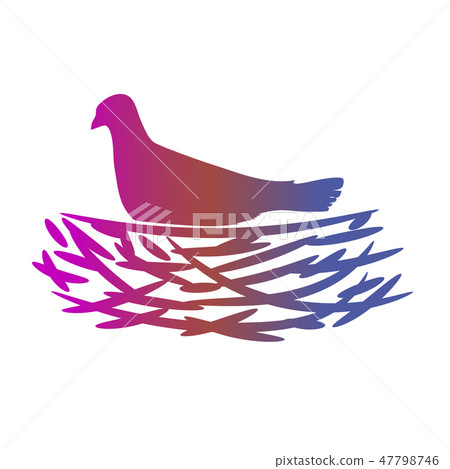 Nest and Birds Icon Nest and Birds Icon 47798746