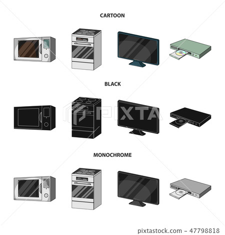 Home appliances and equipment cartoon,black,monochrome icons in set collection for design.Modern Home appliances and equipment cartoon,black,monochrome icons in set collection for design.Modern 47798818