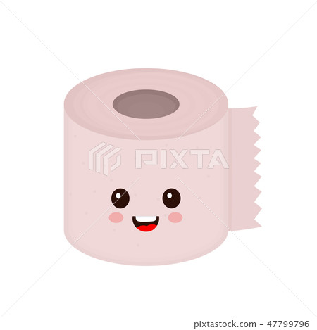 Funny happy cute smiling toilet paper  47799796