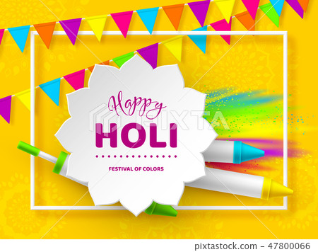 Happy Holi colorful design for Festival of Colors. 47800066